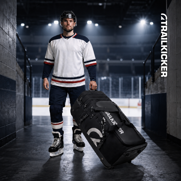 TRAILKICKER 36" Power Wheeled Ice Hockey Equipment Bag, 160L, Black