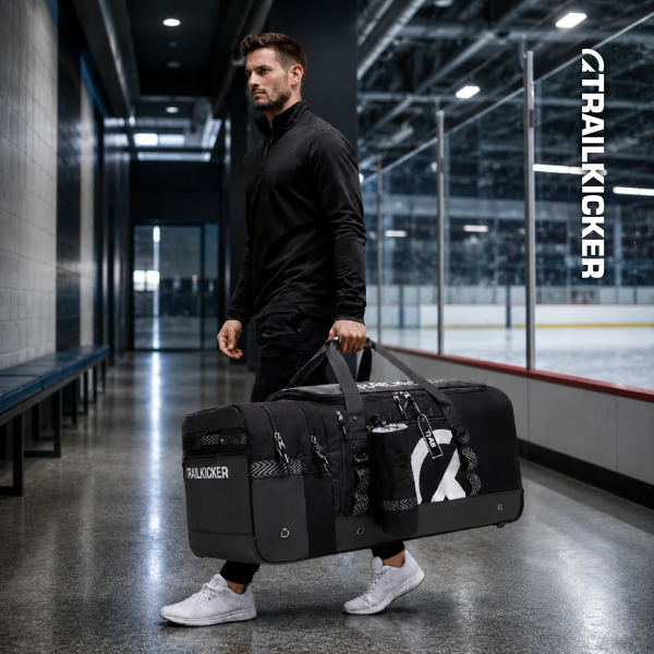 TRAILKICKER 36" Power Wheeled Ice Hockey Equipment Bag, 160L, Black