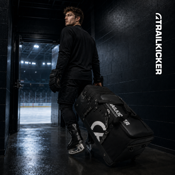 TRAILKICKER 36" Power Wheeled Ice Hockey Equipment Bag, 160L, Black