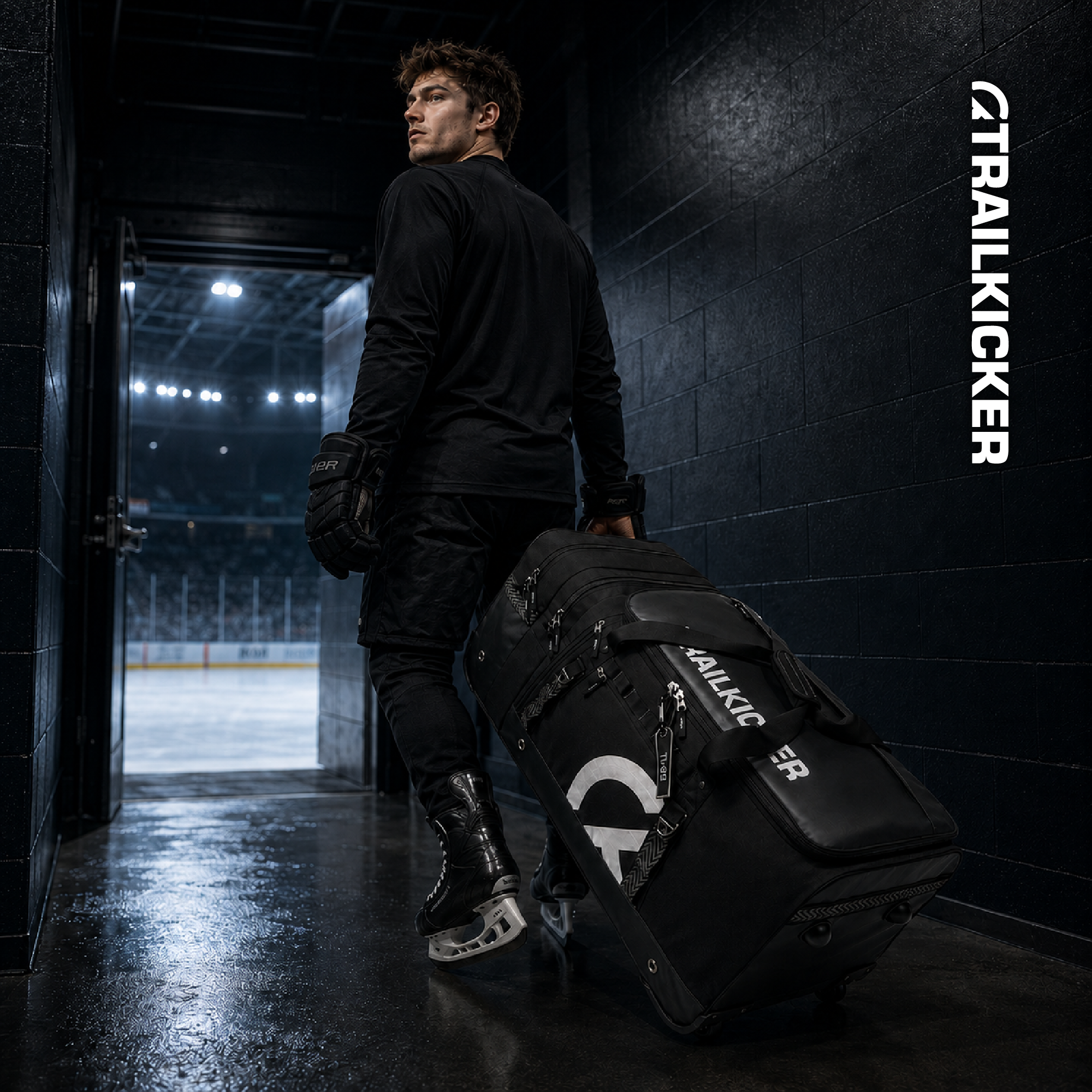 TRAILKICKER 36" Power Wheeled Ice Hockey Equipment Bag, 160L, Black - Image 8