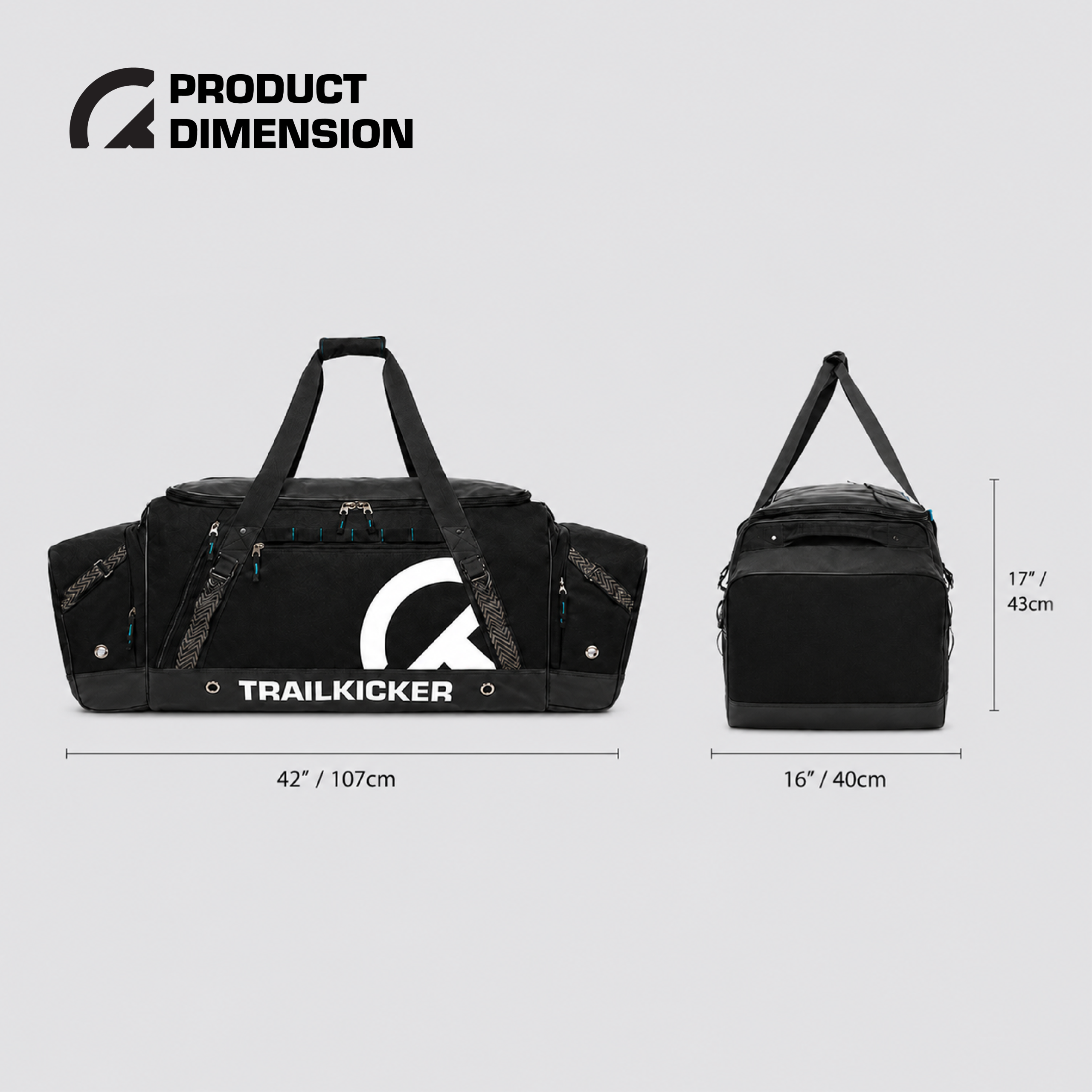 TRAILKICKER 42" Premium Ice Hockey Equipment Bag, 185L, Blue - Image 10