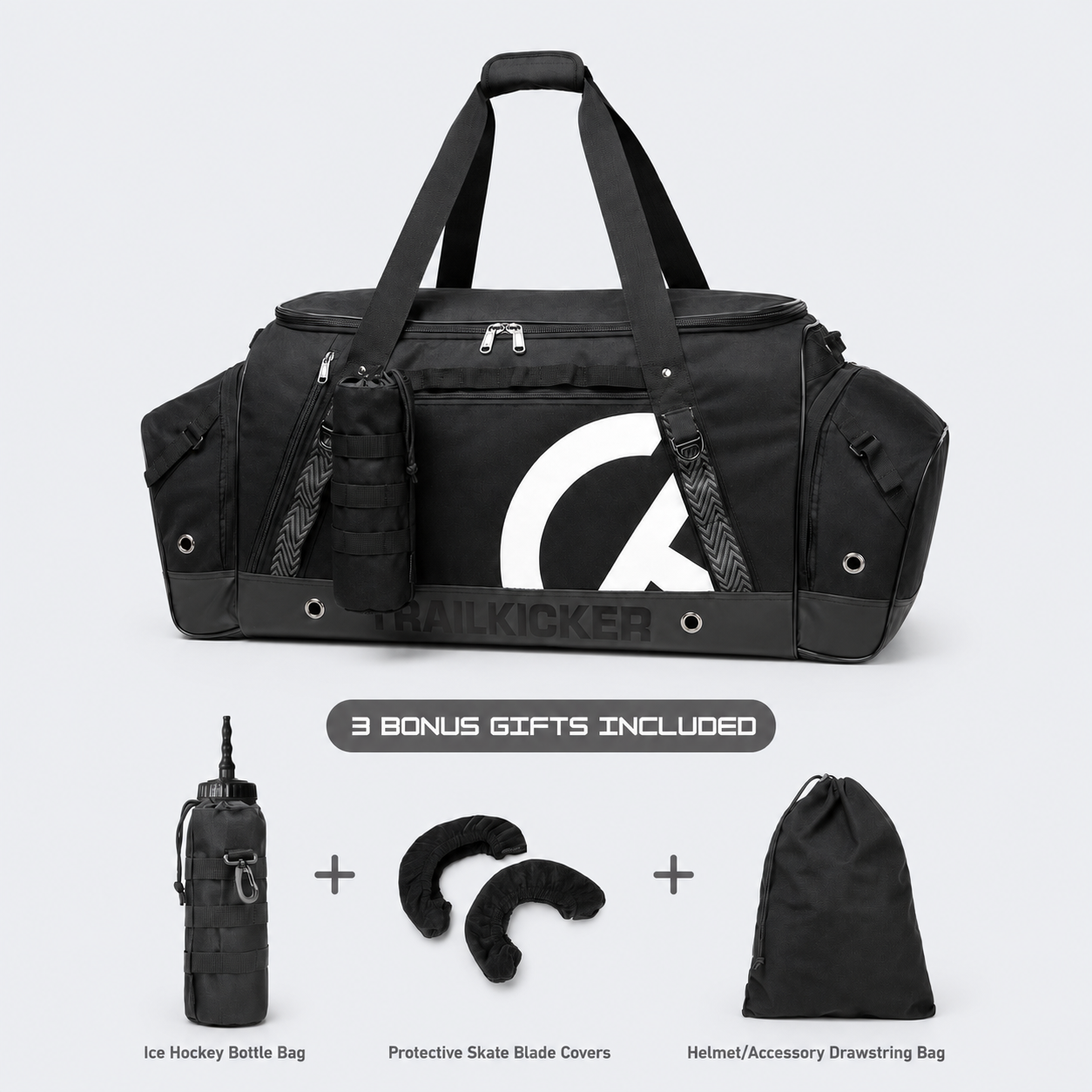 TRAILKICKER 40" Original Ice Hockey Equipment Bag, 175L, Black - Image 2