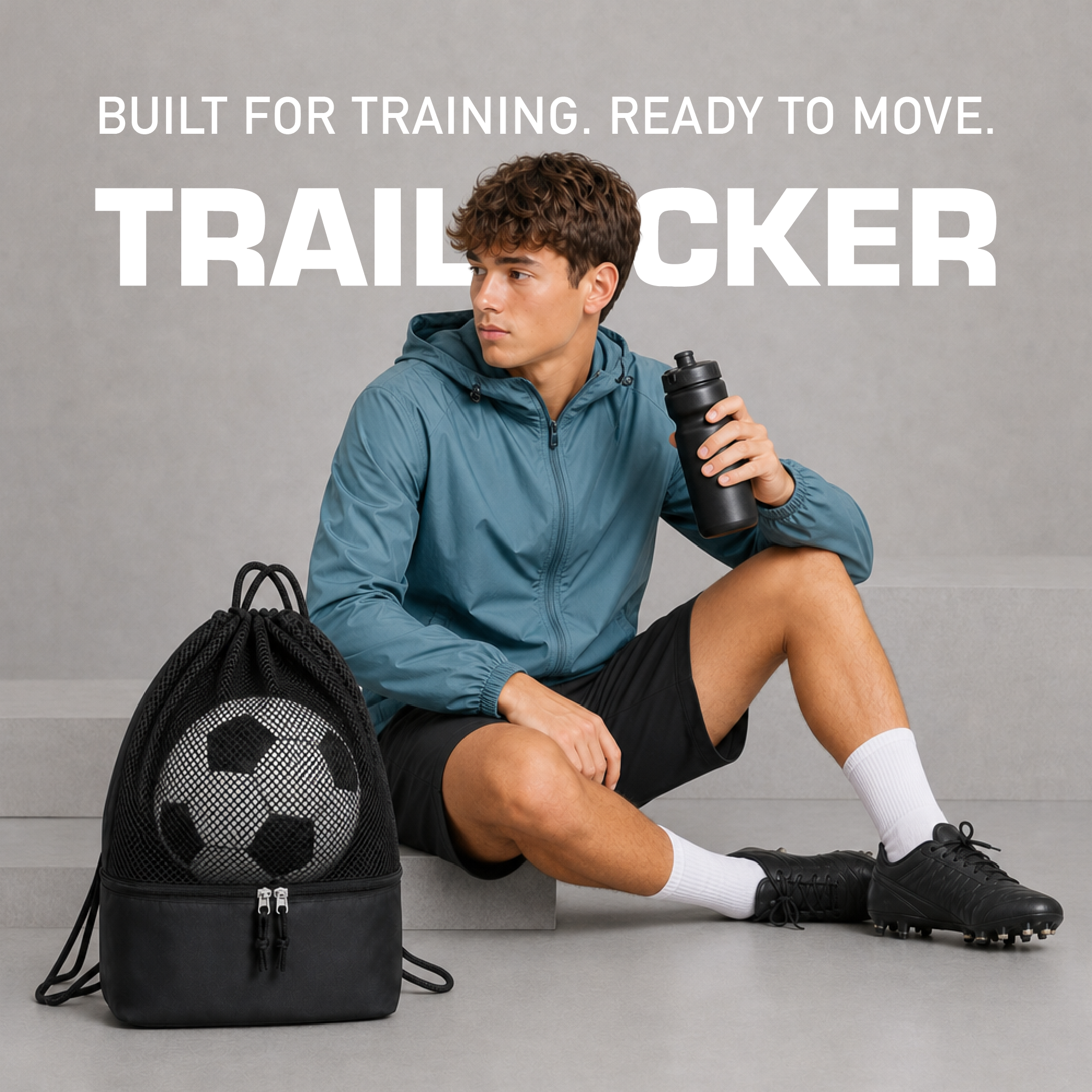 Trilkicker 35L Sports Drawstring Bag – Black - 图片 5