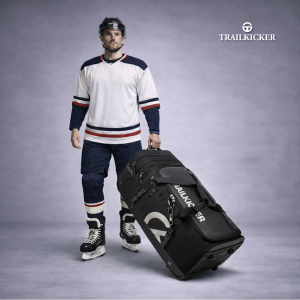 Trailkicker 147L XL Wheeled Ice Hockey Bag – Ice Power, Black - 图片 9