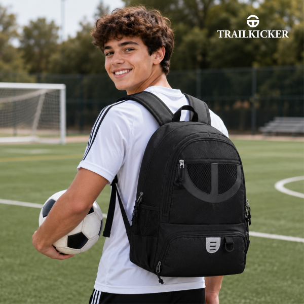 Trilkicker 30L XL Football Backpack – Black